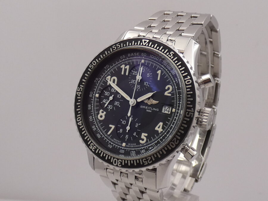 Breitling Cronografo Navitimer Aviastar A13024 WITH BOX Anni 90's Automatico Acciaio Braccialato - immagine 9