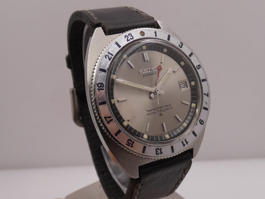 Seiko Navigator Timer GMT 6117-8000 WITH BOX Anni 60's Automatico Acciaio - immagine 9