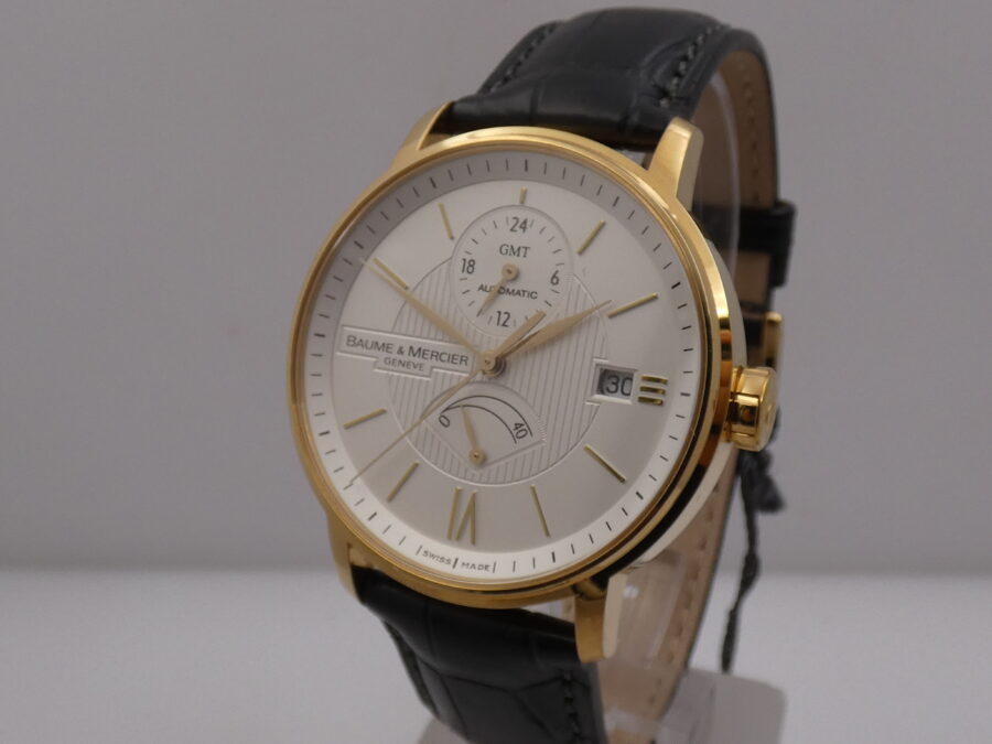 Baume & Mercier Classima GMT Power Reserve ORO PIENO 18Kt BOX&PAPERS Anno 2024 Automatico MAI INDOSSATO - immagine 9