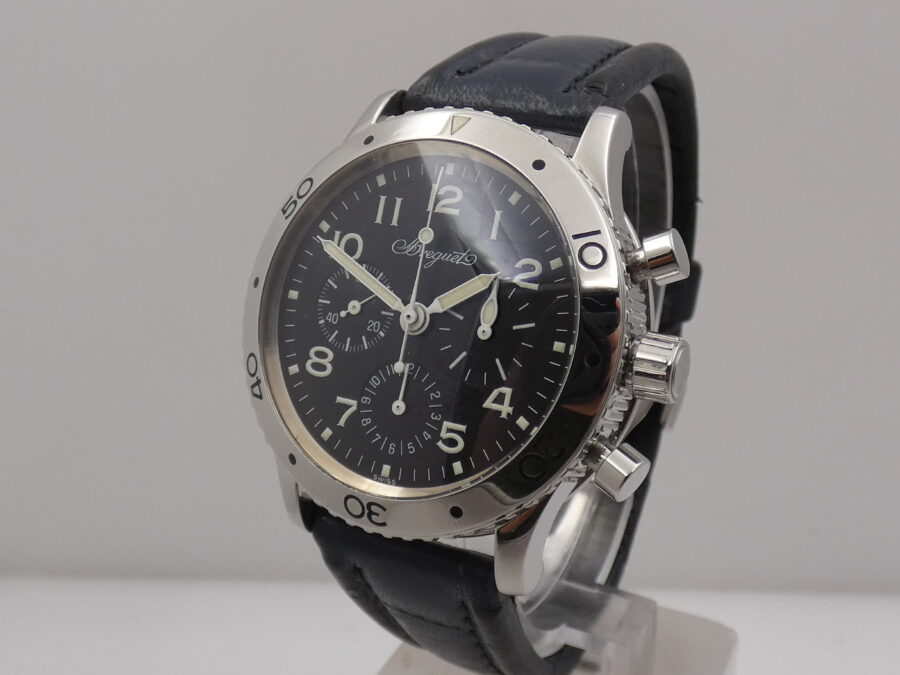 Cronografo Breguet Type XX Aeronavale Flyback 3800 Automatico ANNI '90s Acciaio - immagine 9