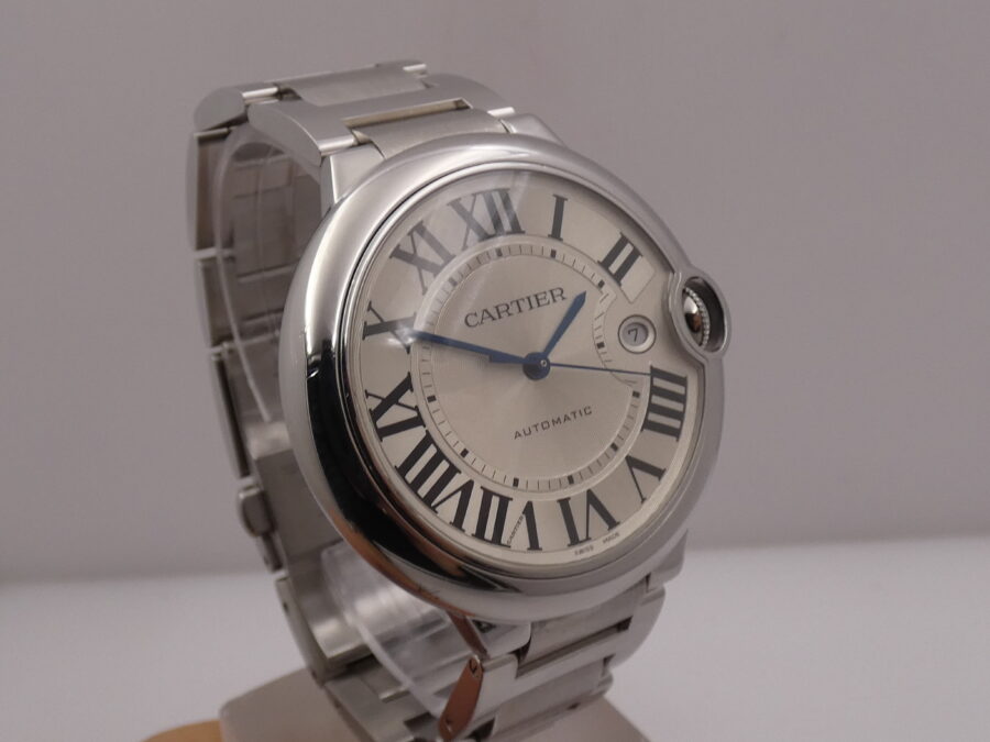 Cartier Ballon Bleu 42mm XL 3765 BOX & PAPERS Automatico Acciaio Braccialato - immagine 10