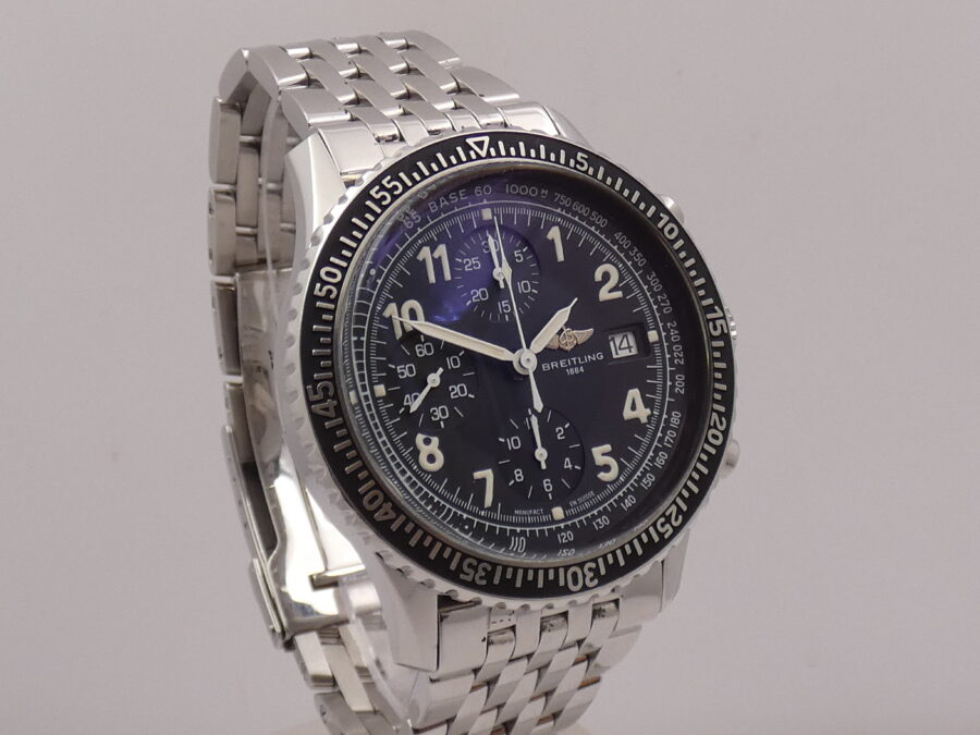 Breitling Cronografo Navitimer Aviastar A13024 WITH BOX Anni 90's Automatico Acciaio Braccialato - immagine 10