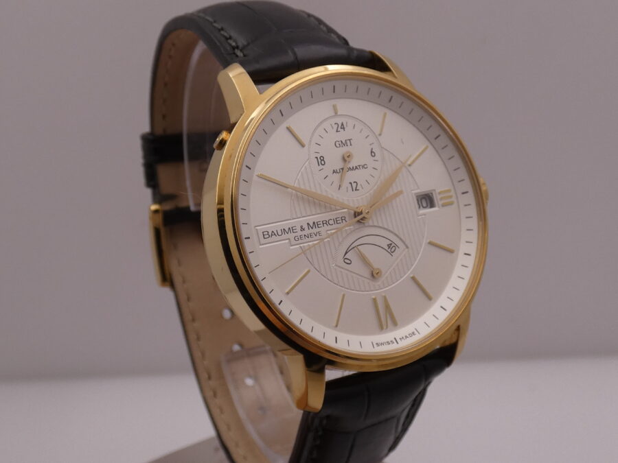 Baume & Mercier Classima GMT Power Reserve ORO PIENO 18Kt BOX&PAPERS Anno 2024 Automatico MAI INDOSSATO - immagine 10