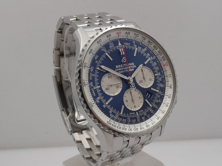 Breitling Cronografo Navitimer 01 AB0127 Oversize 46mm Blue Dial Anno 2020 Automatico Braccialato - immagine 10